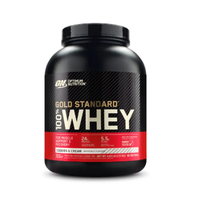 پودر پروتئین وی گلد استاندارد وانیلی وزن ۳۰ گرم