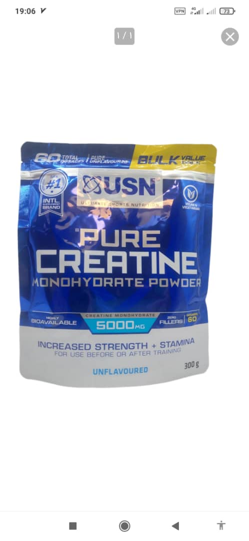 کراتین مونوهیدرات ۳۰۰ گرمی یو اس آن USN (طرح جدید)