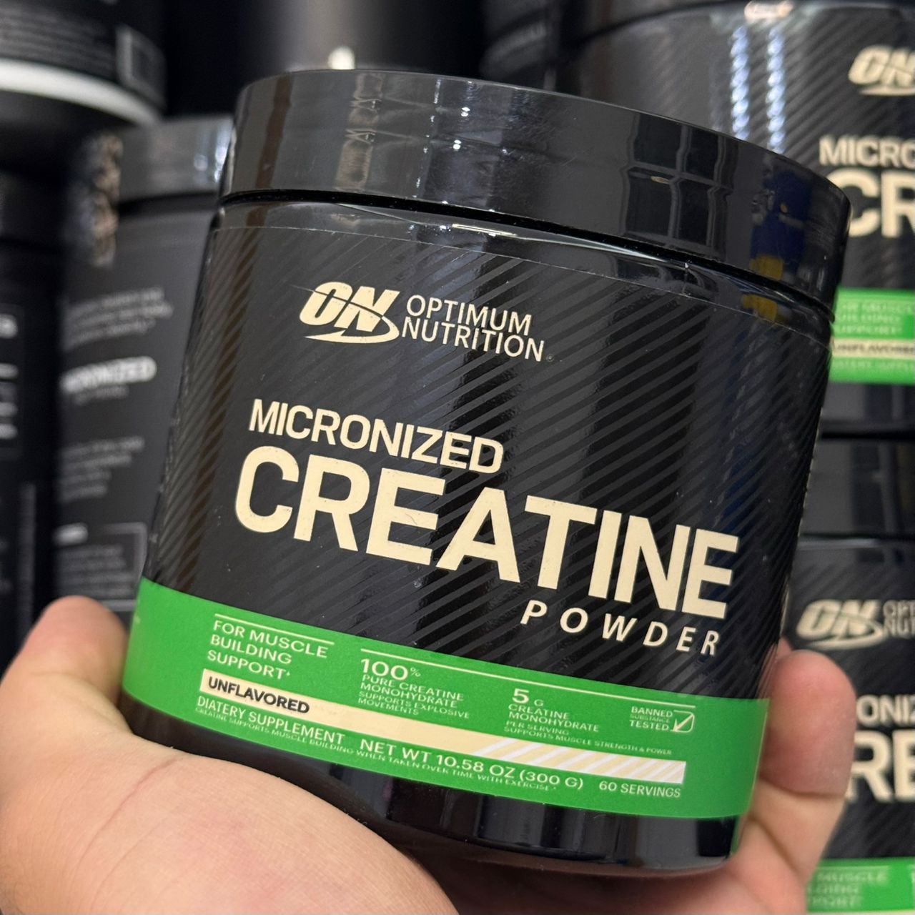 کراتین پیور 300 گرم اوپتی-مم 100% Pure Creatine Monohydrate Powder‏